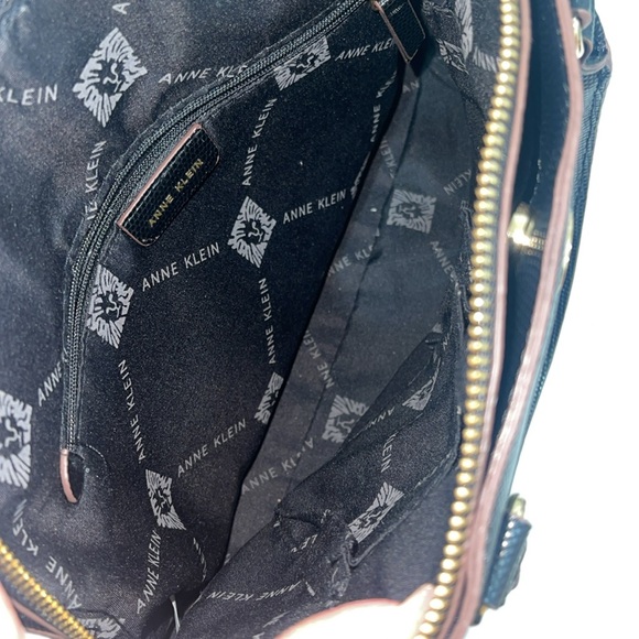 Anne Klein Black Satchel with Gold Details - Picture 6 of 8